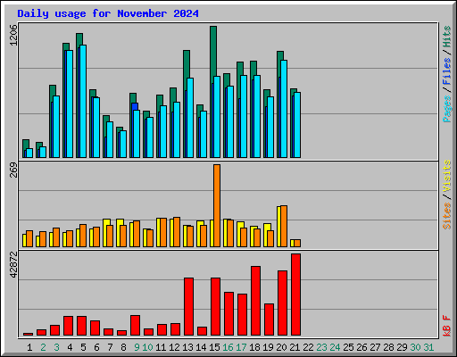 Daily usage for November 2024