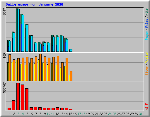 Daily usage for January 2026