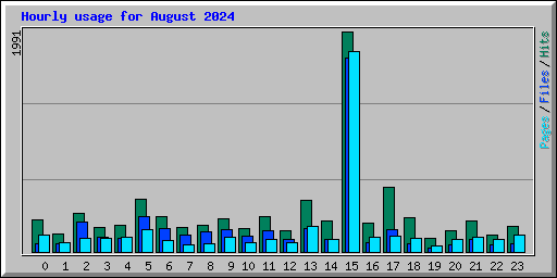 Hourly usage for August 2024