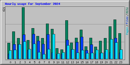 Hourly usage for September 2024