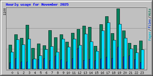 Hourly usage for November 2025