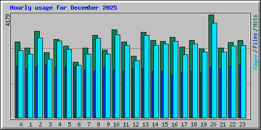 Hourly usage for December 2025