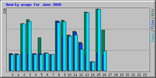 Hourly usage for June 2026