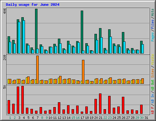 Daily usage for June 2024