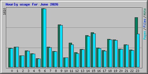 Hourly usage for June 2026