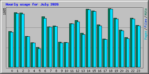 Hourly usage for July 2026